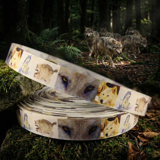 Exklusives  Wolfsbilder - Band – 22mm
