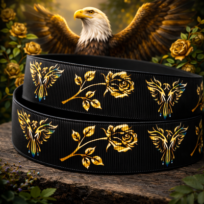 Exklusives  Goldene Rose & Adler -Band – 22mm
