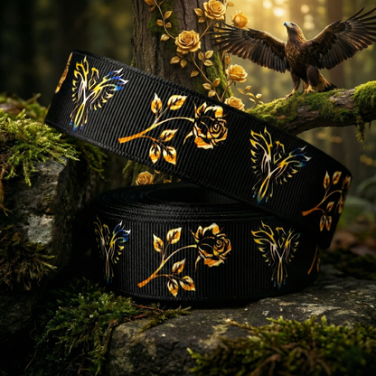 Exklusives  Goldene Rose & Adler -Band – 22mm