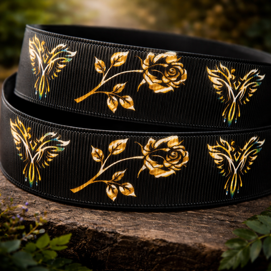 Exklusives  Goldene Rose & Adler -Band – 22mm