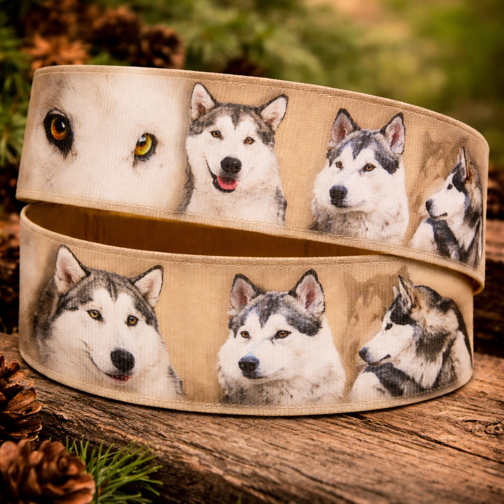 Exklusives  Husky - Band auf Beigem Hintergrund – 25mm