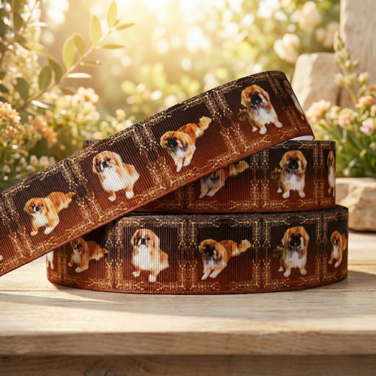 Exclusive Pekingese in an elegant frame - Band - 22mm