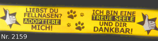 Exklusives  Adoptiere mich  Band – Für Tierschutz, Tierheime & Pflegestellen – 22mm