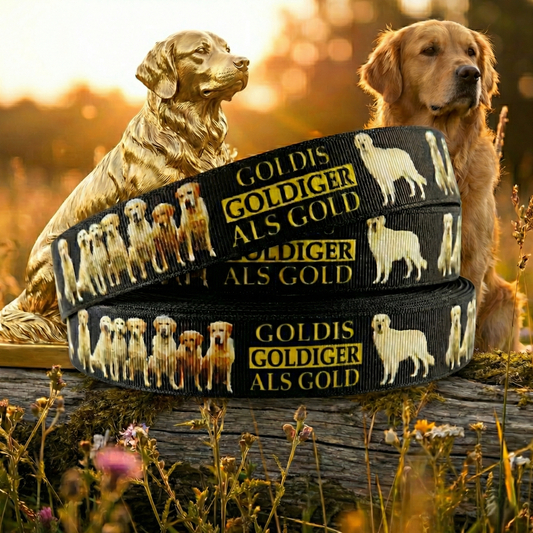 Exklusives  Goldis : Goldiger als Gold - Band – Golden Retriever – 22mm