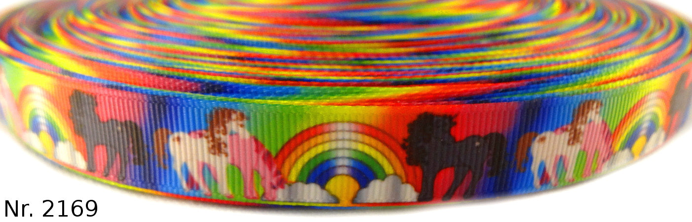 Exklusives  Regenbogen & Einhornzauber - Band im Cartoonstil – 16mm