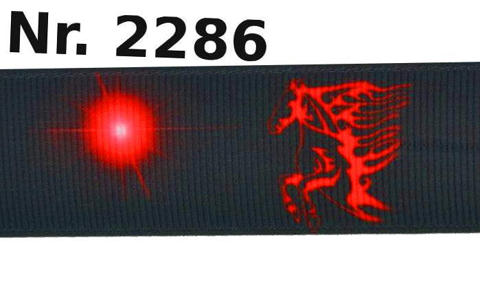 Exklusives – Exklusives bedrucktes Band, Pferde Tribal mit Stil – 25mm