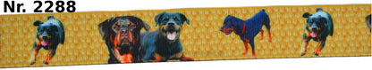 Exklusives  Rottweiler Pfotenspur - Band – 25mm