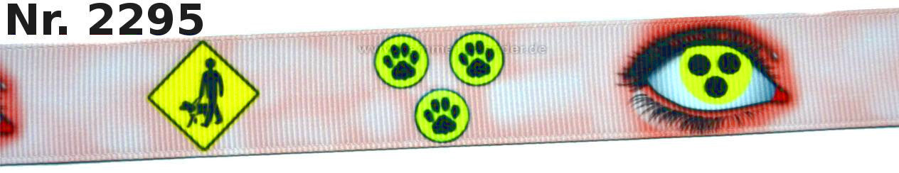 Exklusives  Blindenhund -Band mit Symbolen – 22mm