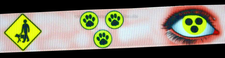 Exklusives  Blindenhund -Band mit Symbolen – 22mm