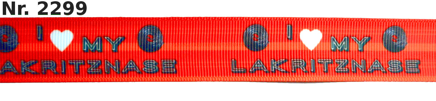 Exklusives  I Love my Lakritznase - Band mit Lakritzschnecken – 22mm