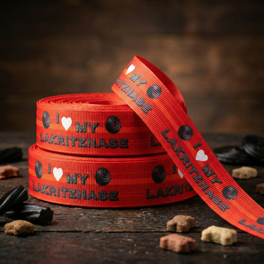 Exklusives  I Love my Lakritznase - Band mit Lakritzschnecken – 22mm