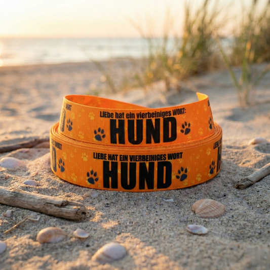 Exklusives  Liebe hat ein vierbeiniges Wort: Hund -Band – 22mm