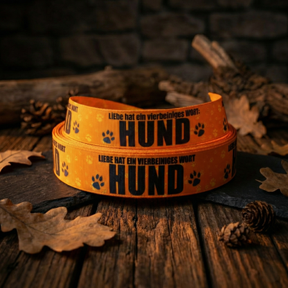 Exklusives  Liebe hat ein vierbeiniges Wort: Hund -Band – 22mm