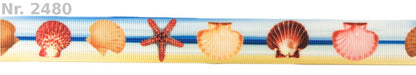 Exklusives  Strandzauber - Band mit Muscheln und Seesternen – 22mm