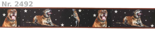 Exklusives  Pitbull mit Sternenhimmel - Band – 25mm