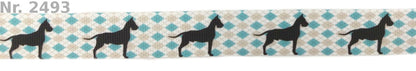 Exklusives  Doggen im Argyle-Stil -Band – 25mm