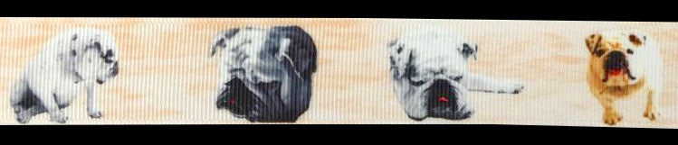 Exklusives  Bulldoggen-Liebe -Band – 25mm