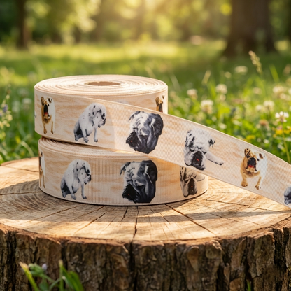 Exklusives  Bulldoggen-Liebe -Band – 25mm