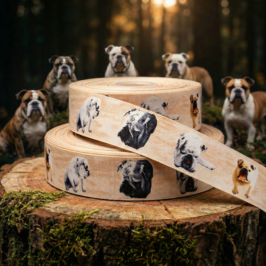 Exklusives  Bulldoggen-Liebe -Band – 25mm