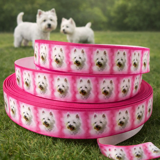 „Westie Magic – Bezauberndes Ripsband 'West Highland Terrier' für Deine weißen Wirbelwinde“ 22 mm