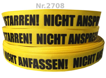 Exklusives Warnband  Nicht Ansprechen! Nicht Anfassen! Nicht Anstarren!