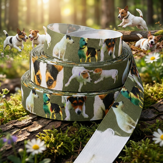 „Terrier Power – Exklusives Jack Russell Ripsband für kleine Abenteurer“ 19 mm