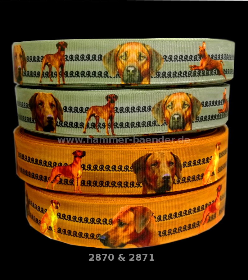 Exklusives  Rhodesian Ridgeback - Band mit RR - Linien