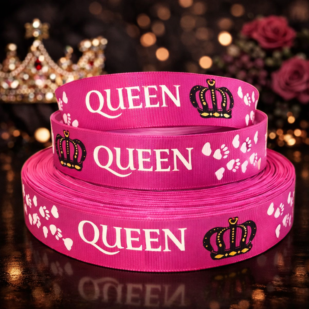 Exclusive Queen bracelet with crown &amp; paw prints – 16mm