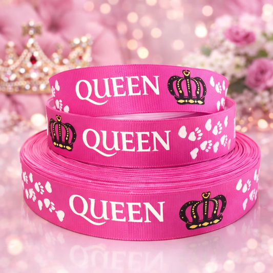 Exclusive Queen bracelet with crown &amp; paw prints – 16mm
