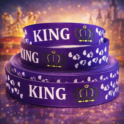 „Royal Majesty – Exklusives 'KING' Ripsband für stolze Vierbeiner“