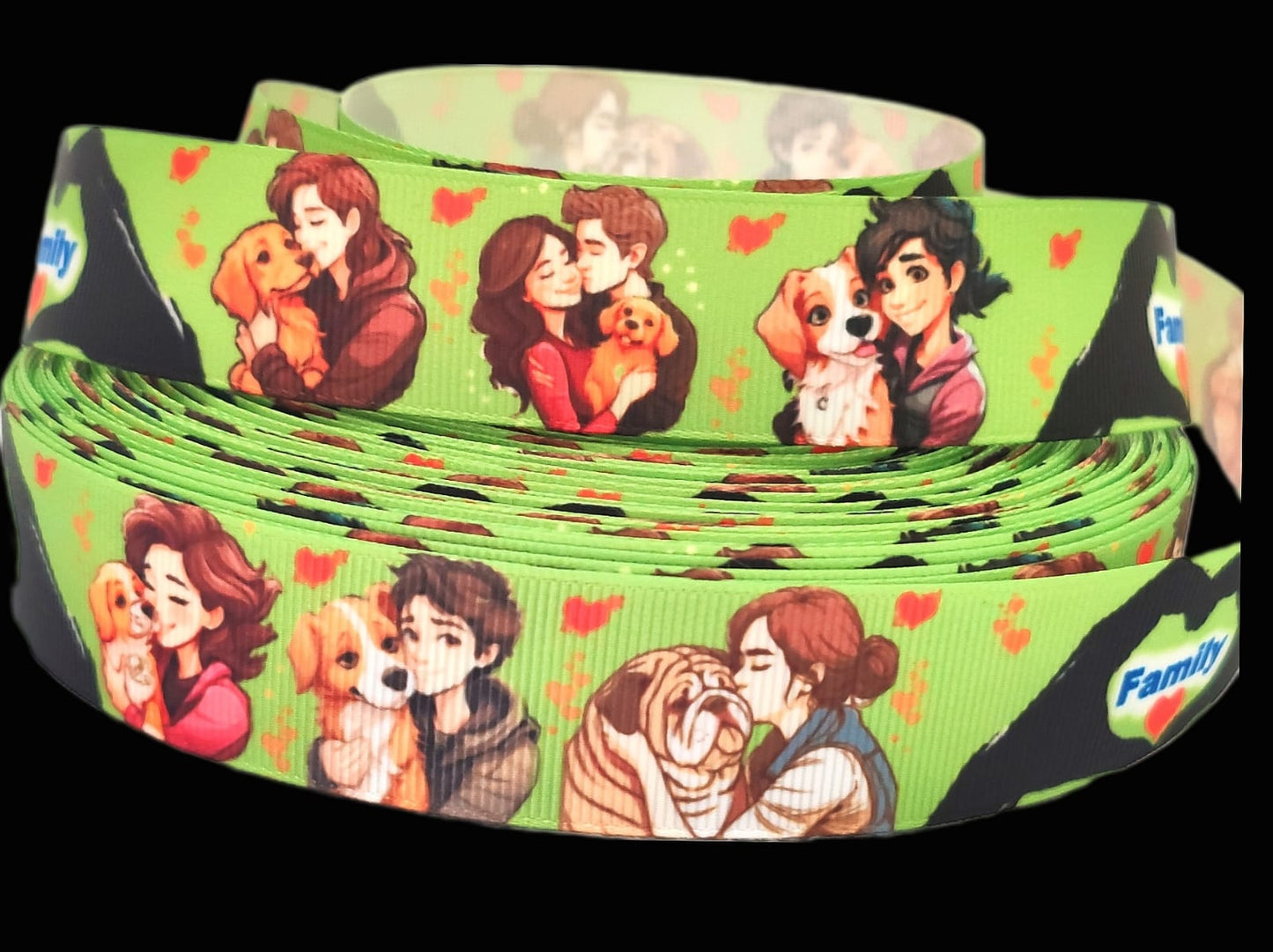 Family Love – Exklusives bedrucktes Band 25mm