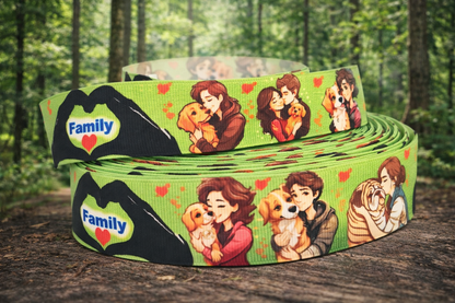 Family Love – Exklusives bedrucktes Band 25mm