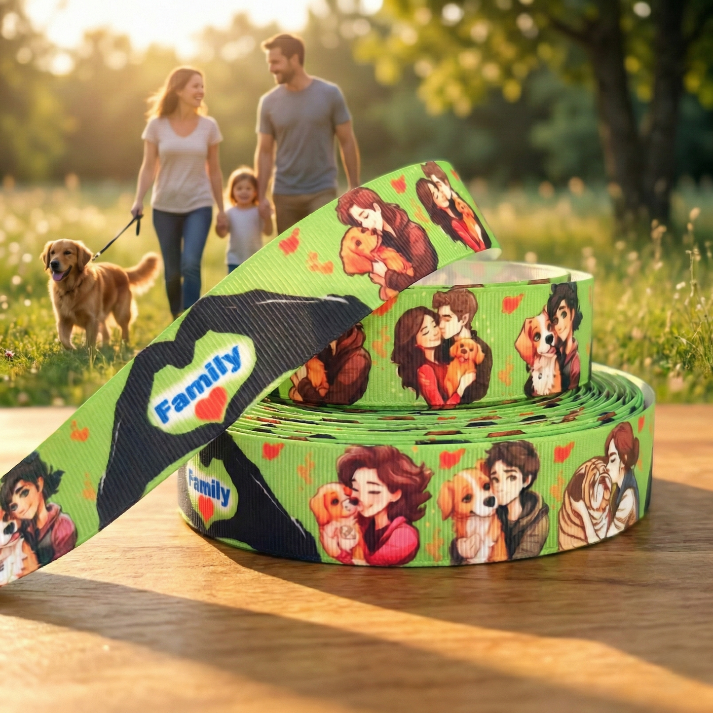 Family Love – Exklusives bedrucktes Band 25mm