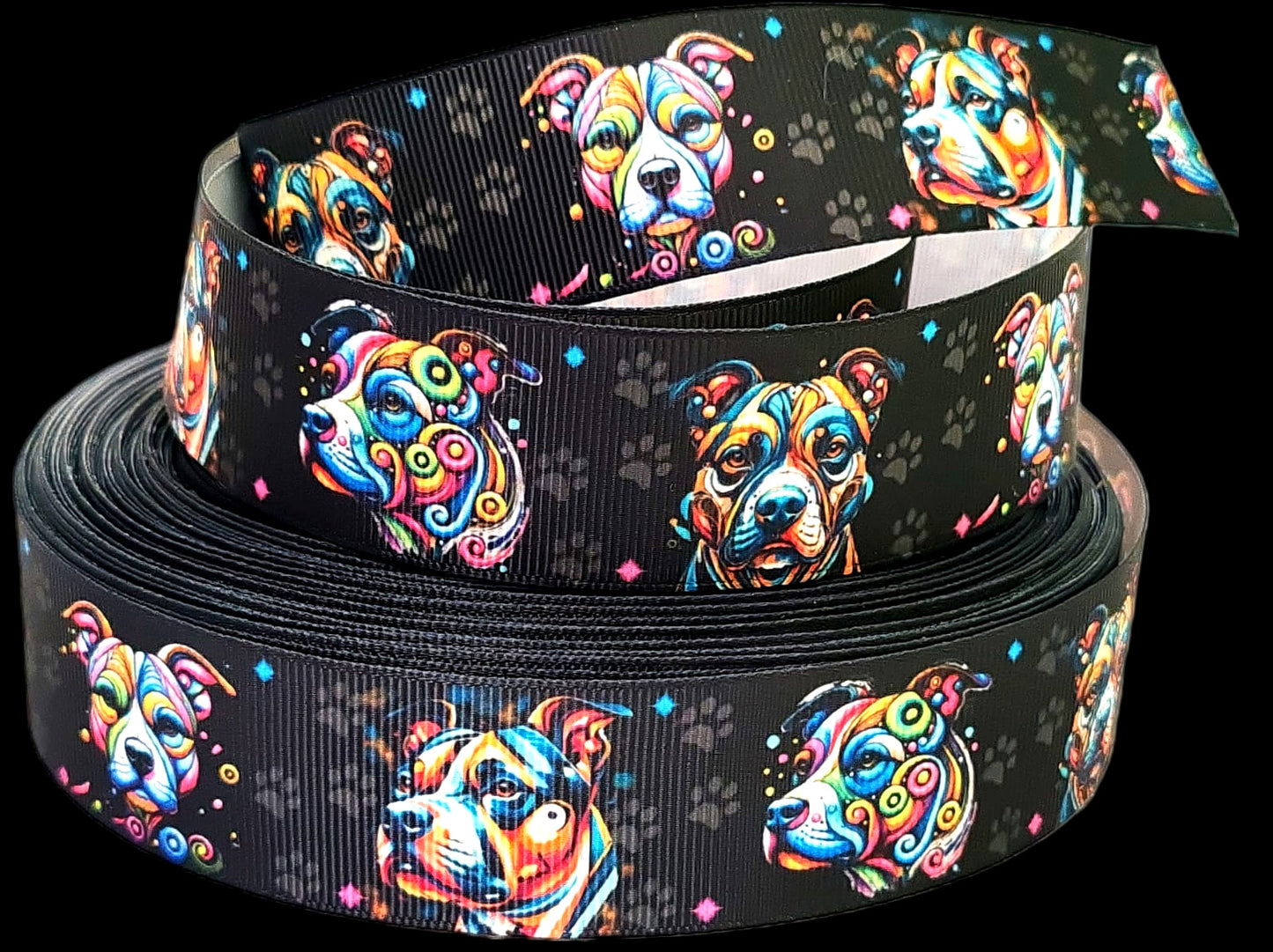 Surreal Glow Amstaffs – Exklusives bedrucktes Band 32mm