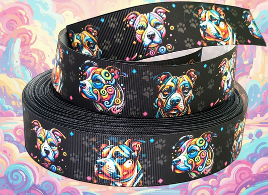 Surreal Glow Amstaffs – Exklusives bedrucktes Band 32mm