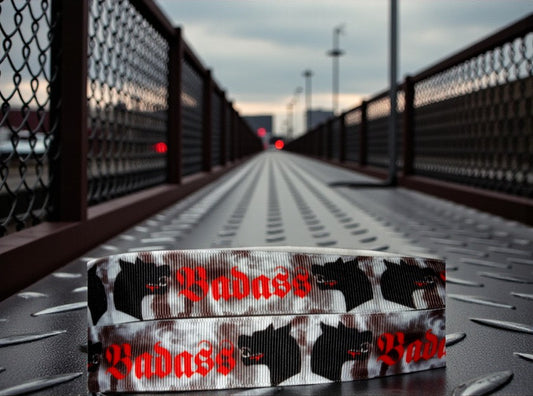 Exklusives  Badass -Band mit Hundesilhouetten – 25mm