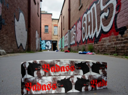 Exklusives  Badass -Band mit Hundesilhouetten – 25mm