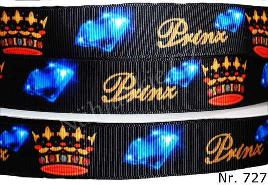 Exklusives  Prinz - Band mit Diamanten & Kronen – 22mm