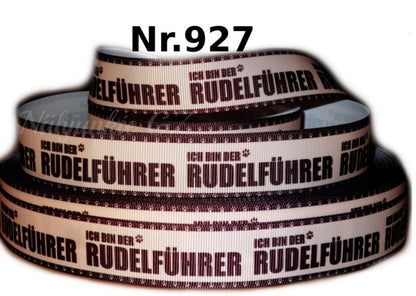 Exklusives  Ich bin der Rudelführer - Band mit Pfotenrand – 25mm