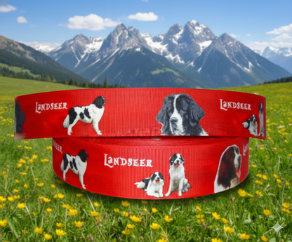 Exklusives  Landseer - Band mit Roter Basis – 38mm