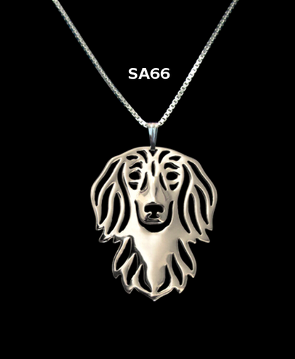 DACKEL | Halskette mit Anhänger | Versilbert