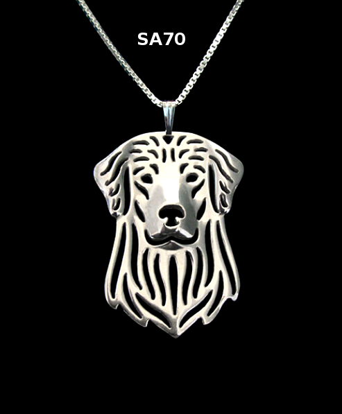 GOLDEN RETRIEVER | Halskette mit Anhänger | Versilbert