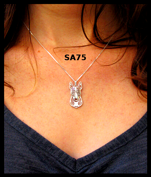 BULLTERRIER | Halskette mit Anhänger | Versilbert