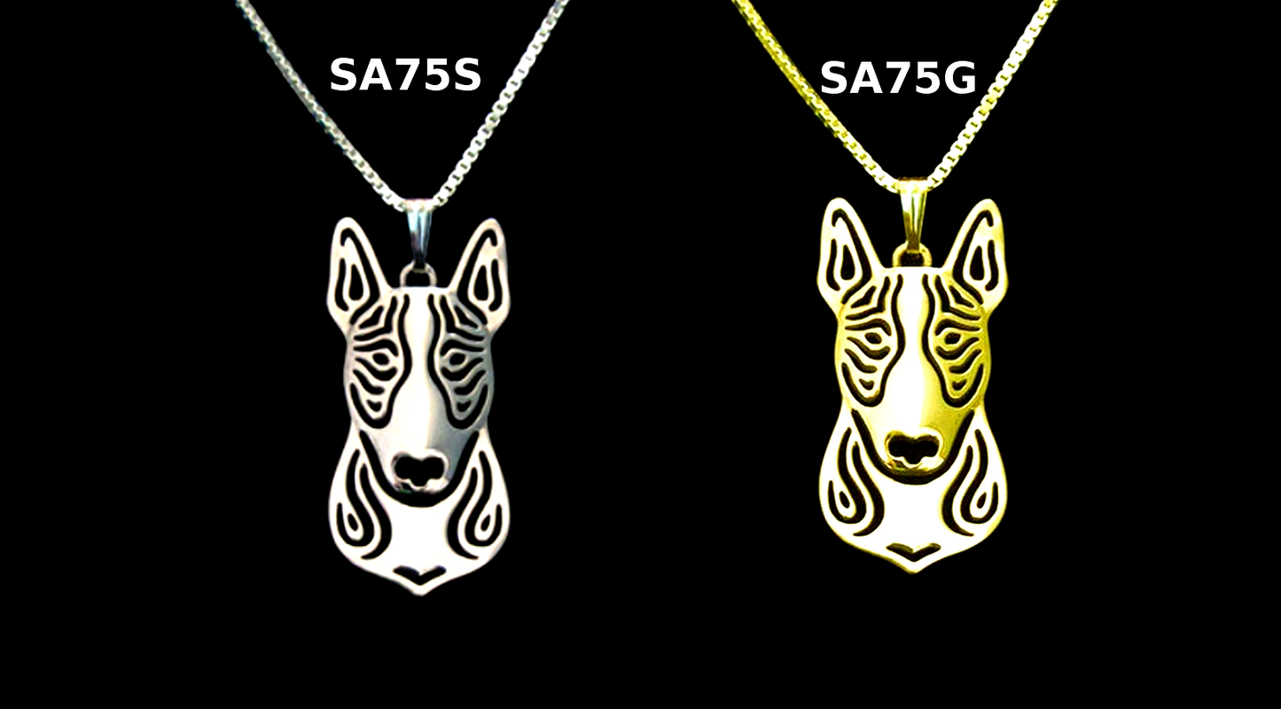 BULLTERRIER | Halskette mit Anhänger | Vergoldet