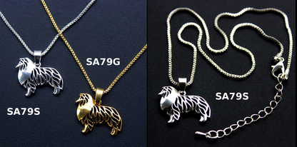 COLLIE | Halskette mit Anhänger | Vergoldet