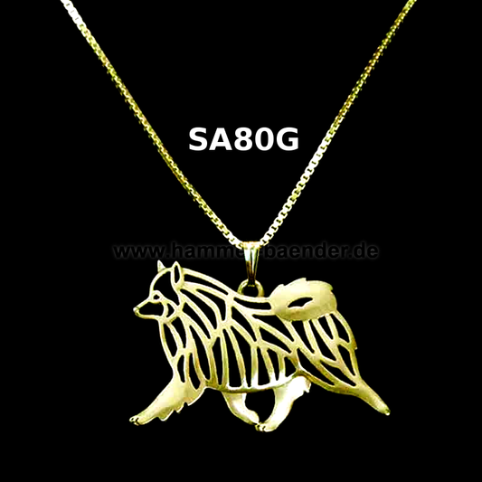 WOLFSSPITZ | Halskette mit Anhänger | Vergoldet