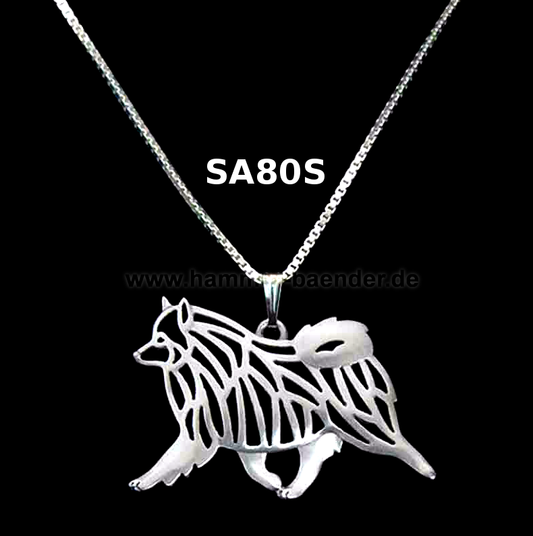 WOLFSSPITZ | Halskette mit Anhänger | Versilbert