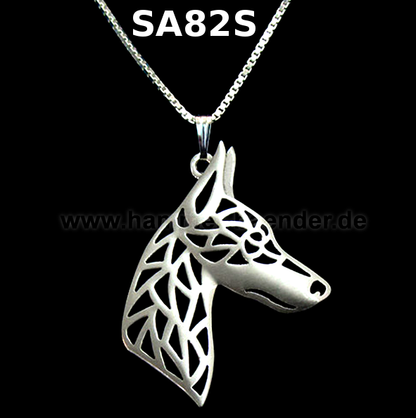 DOBERMANN | Halskette mit Anhänger | Versilbert