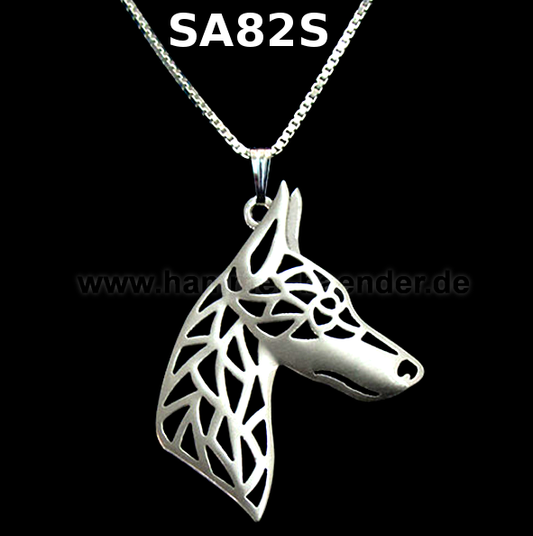 DOBERMANN | Halskette mit Anhänger | Versilbert