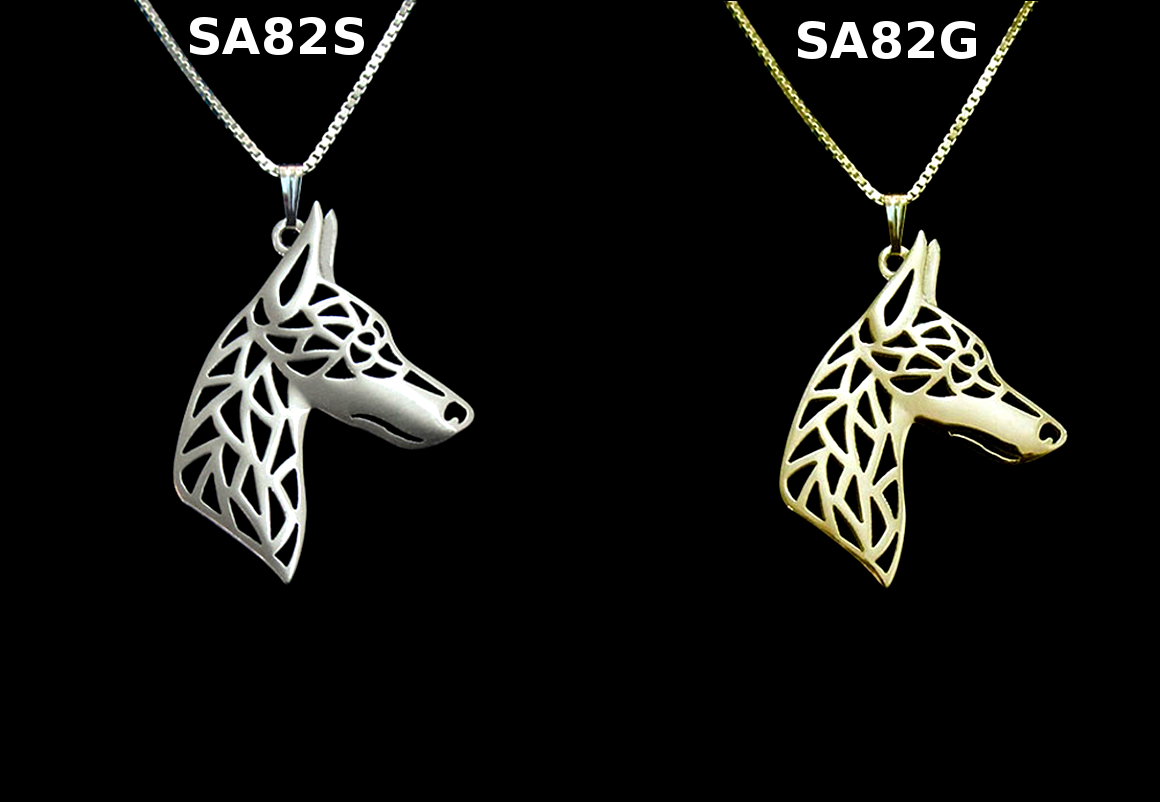 DOBERMANN | Halskette mit Anhänger | Versilbert